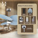 Atlas Alessandra Tropical - LK 48 inch Brushed Nickel with Light Blue Blades Ceiling Fan